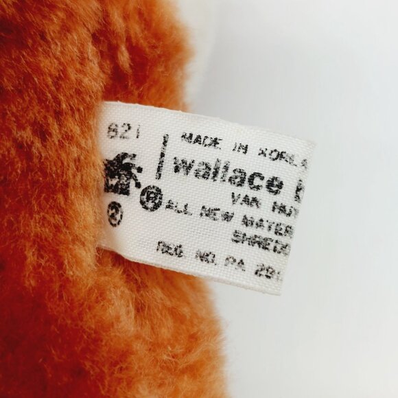 Wallace Berrie Plush Dog 1979 Brown Shredded Nut Shells - Picture 7 of 12
